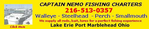 Captain Nemo Fishing Charters  Phone: 440-235-4763  Cell Phone: 216-513-0357