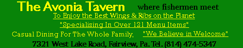 Avonia Tavern 814.474.5347